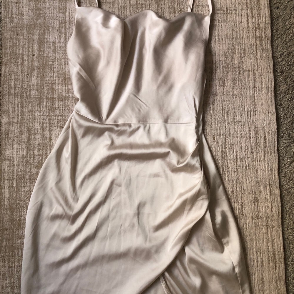 Dusty rose silky slip dress